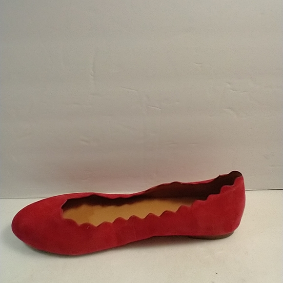 J Crew Scalloped Suede Ballet Flats Shoes Women's sz 8.5. - Picture 5 of 9